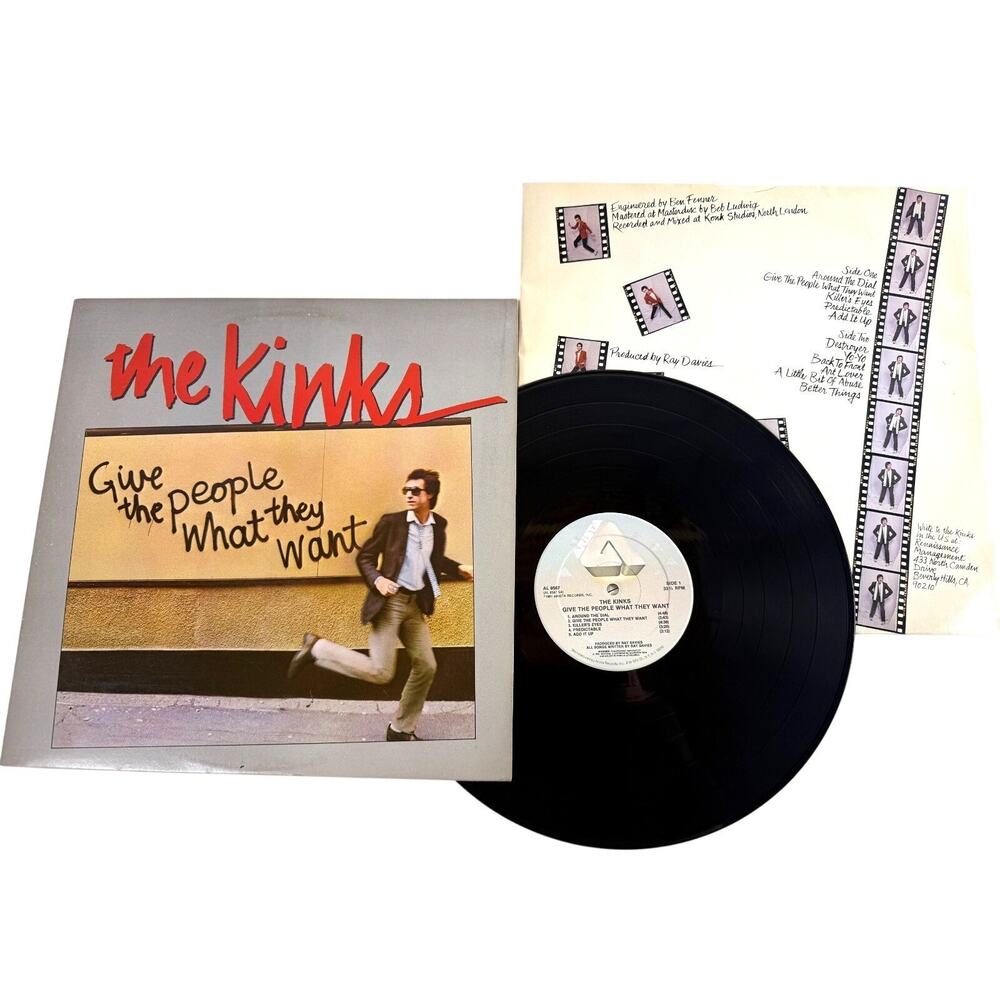 Kinks Give the People What They Want‎ Vinyl Arista Masterdisk Pic Sleeve EX